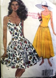 8345 SO EZ VOGUE STRAPPY DROP WST FLARE DRESS LENGTHS 8